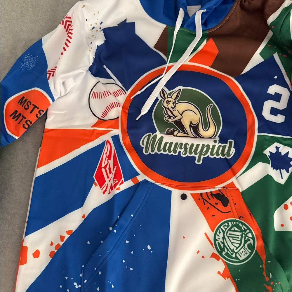 Colorful Marsupial Graphic Hoodie